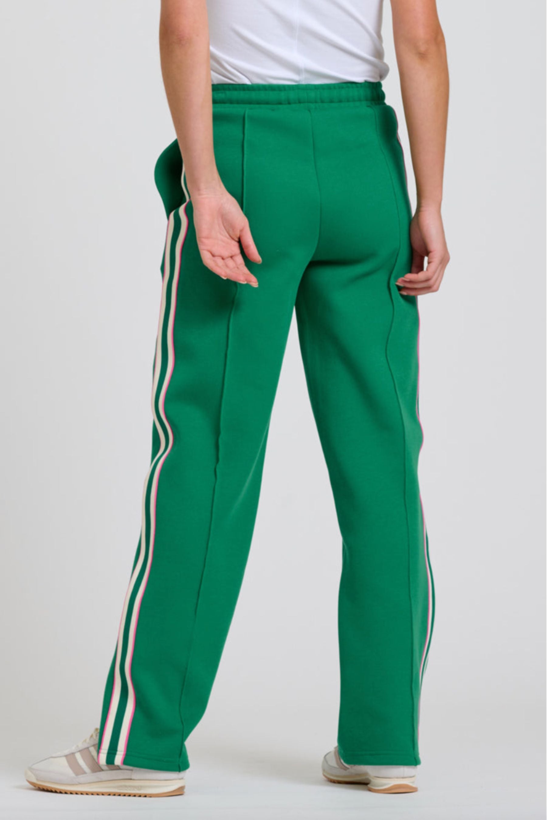 The Lola Pant | Green / Pink Stripe