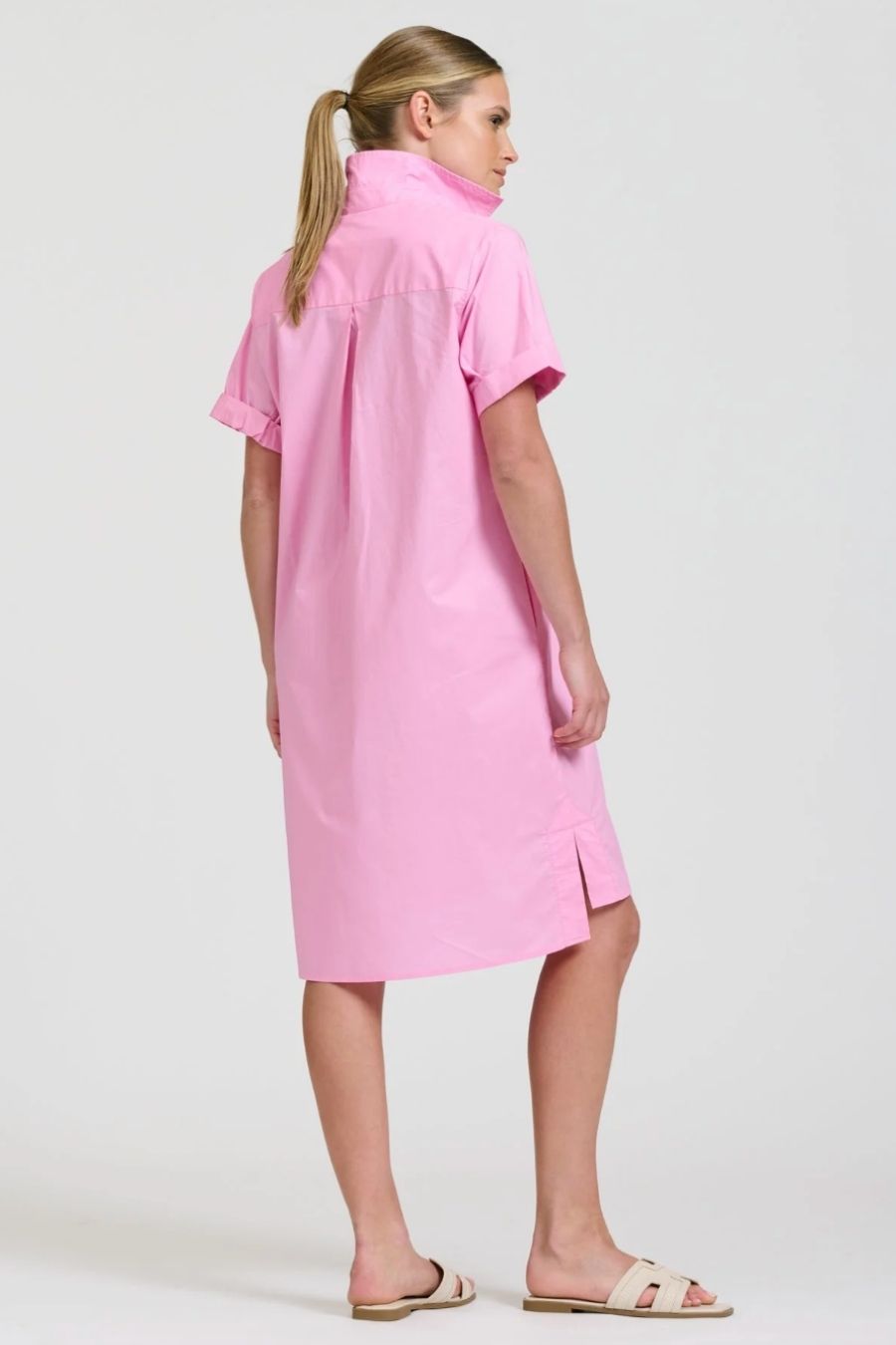 Katie Short Sleeve Popover Dress | Pink