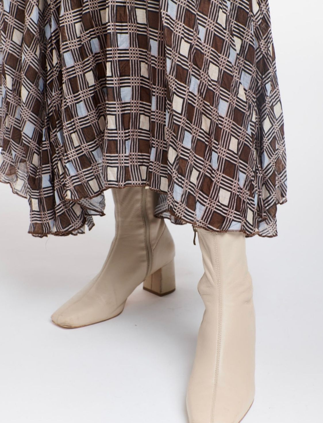 Westwood Check Skirt | Blue/Brown