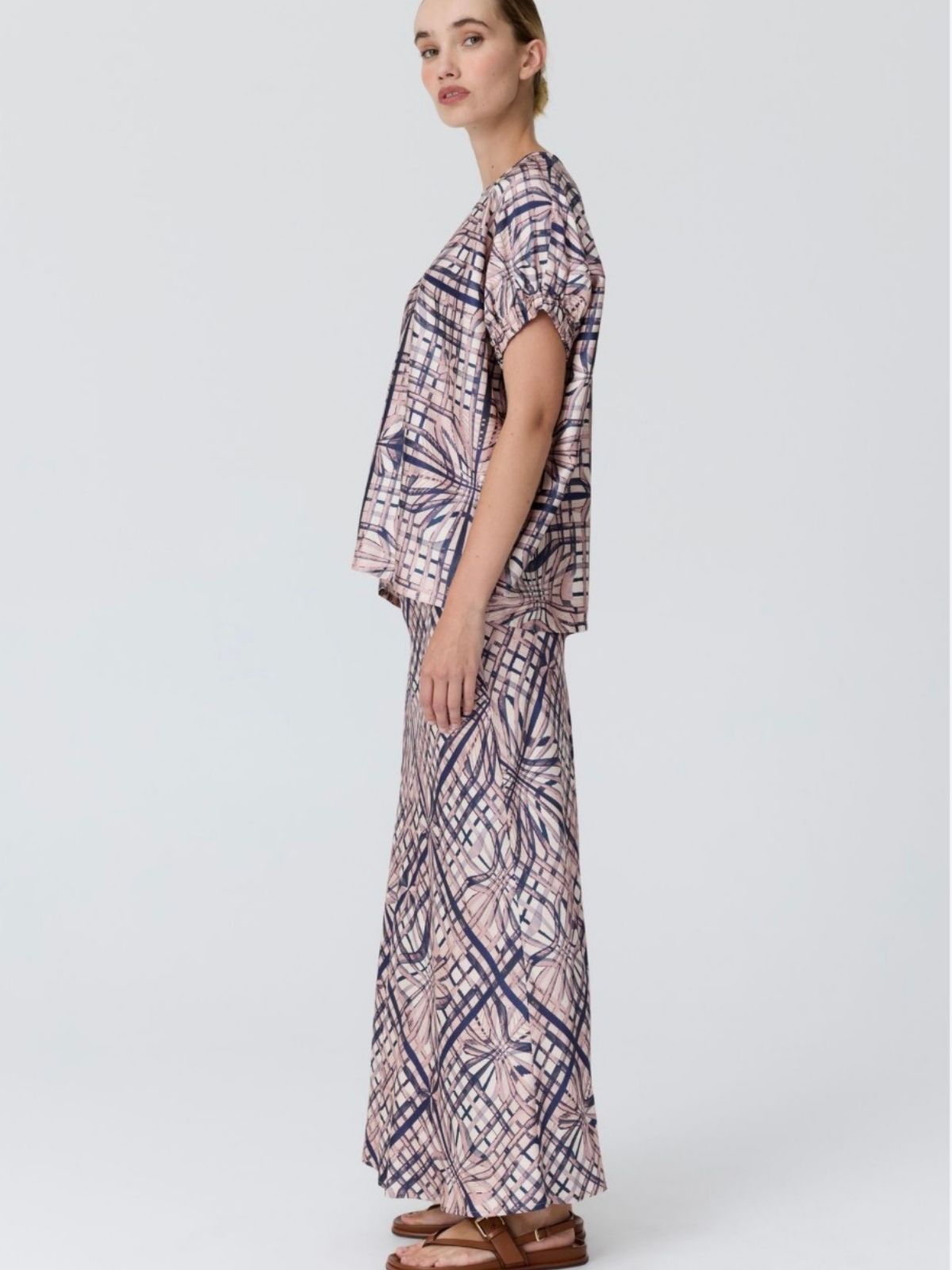 Lattice Skirt | Pink Check