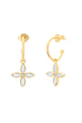 Desert Flower Small Hoop Earring | 18KT YG Plate
