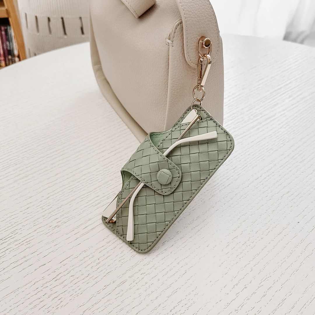 Sunglass Case | Woven Sage Green