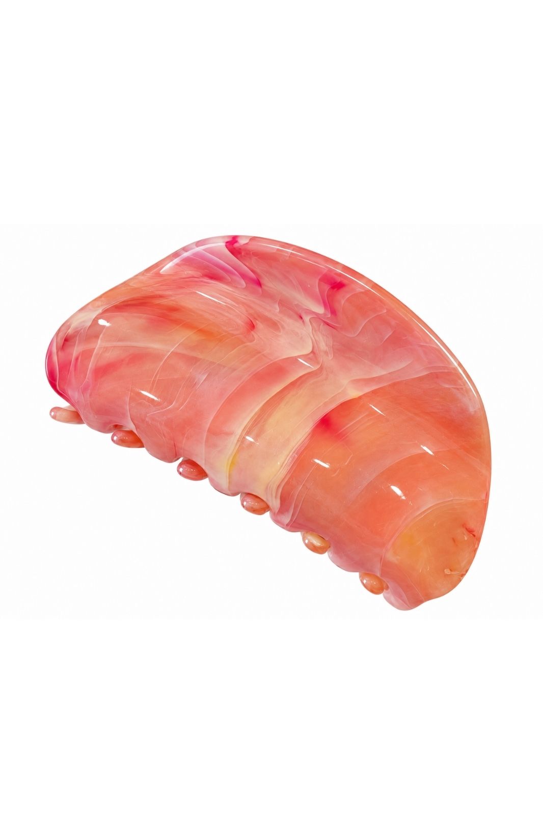 Curved Claw Clip | Peach Swirl