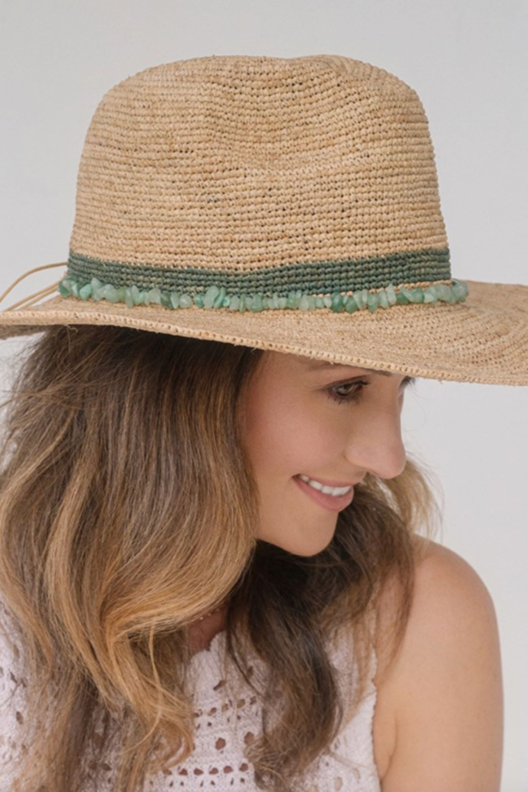 Hat | Chelsea Panama Raffia Emerald