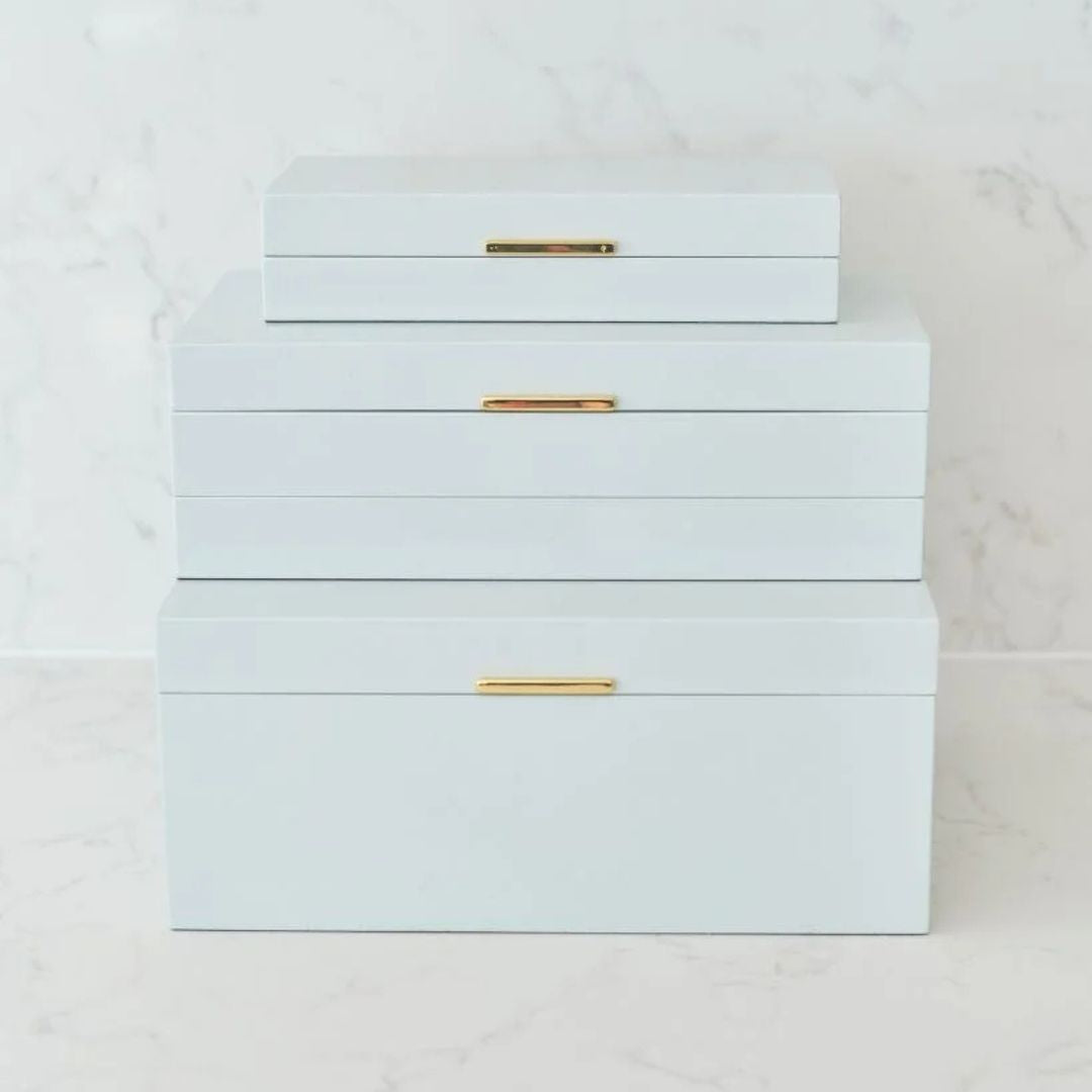 Lacquered Jewellery Box | Blue Large