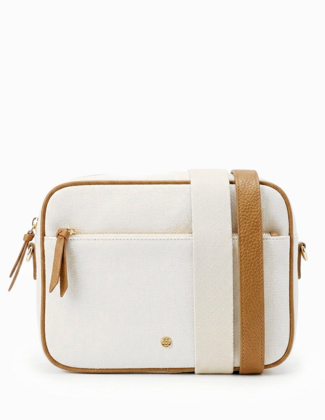Leah Cross Body Bag  | White Tan