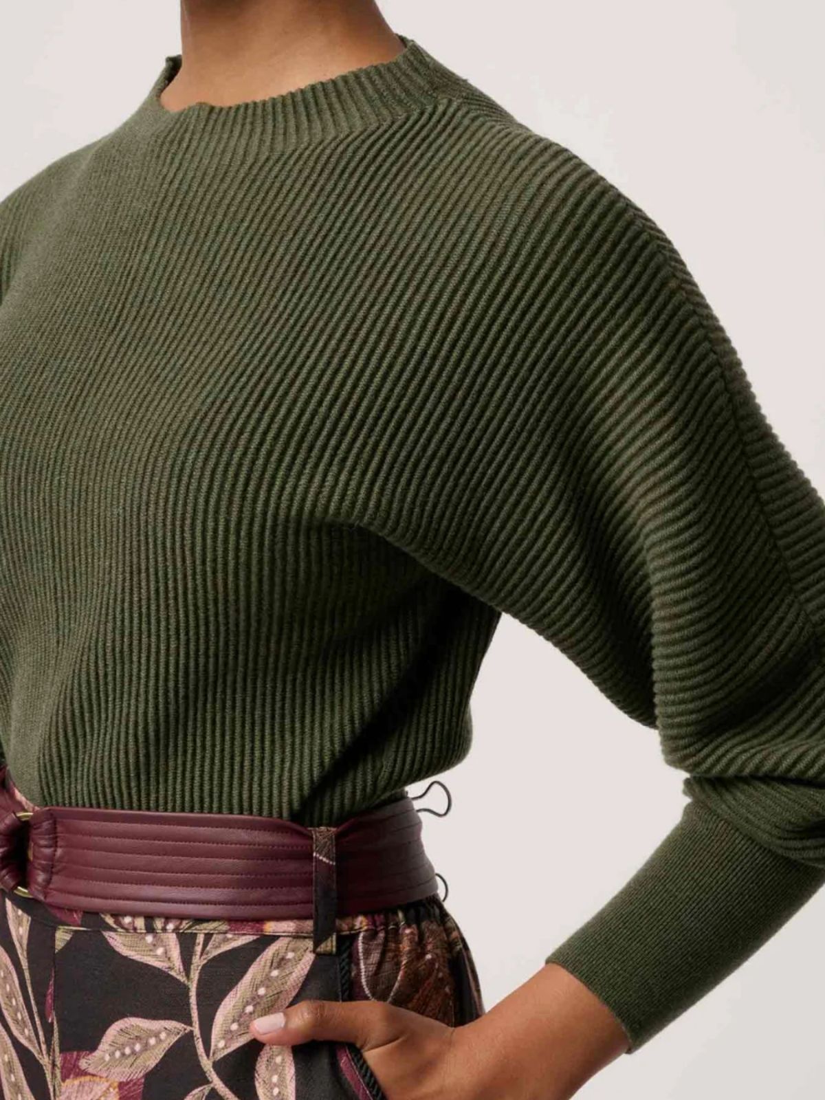 Roselle Merino Knit | Winter Moss