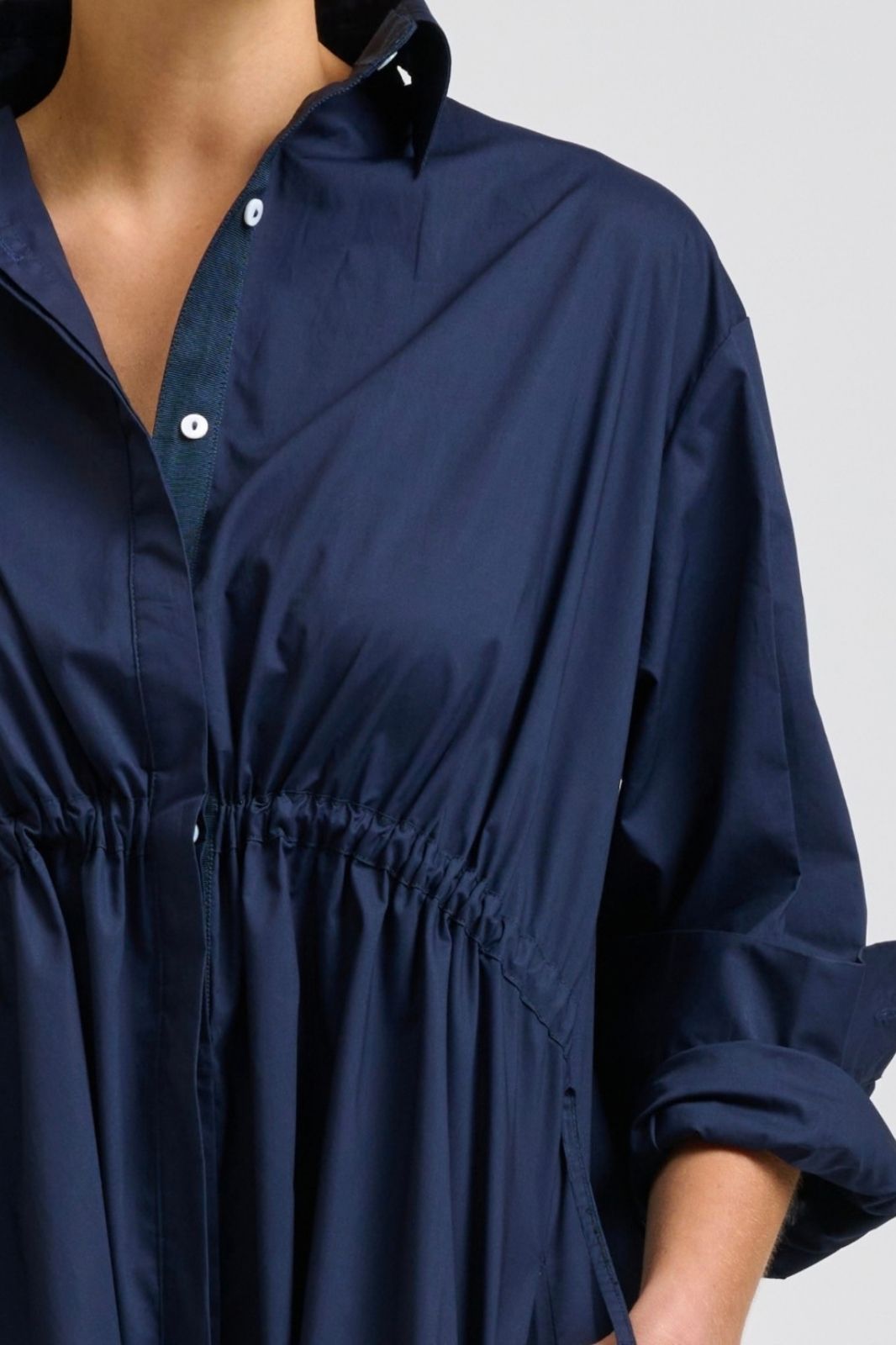Brooke Maxi Shirtdress | French Navy
