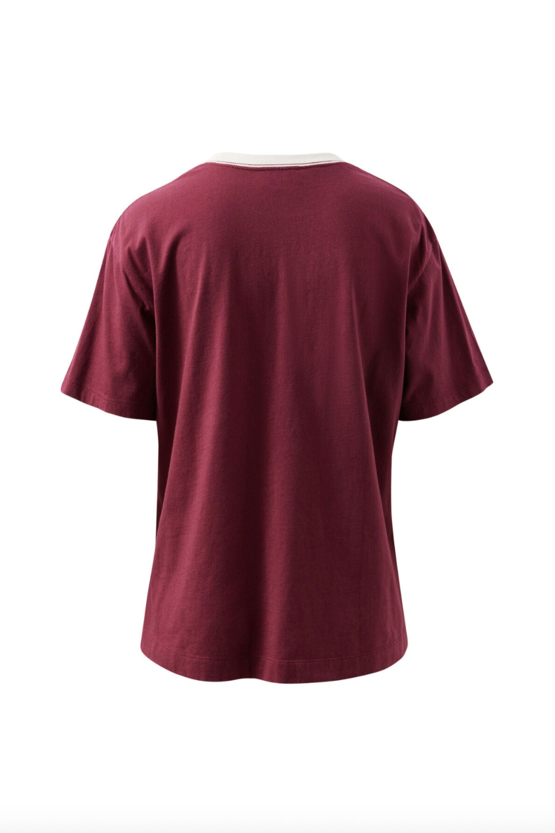 Stevie Slouchy Tee | Washed Burgundy Club Logo