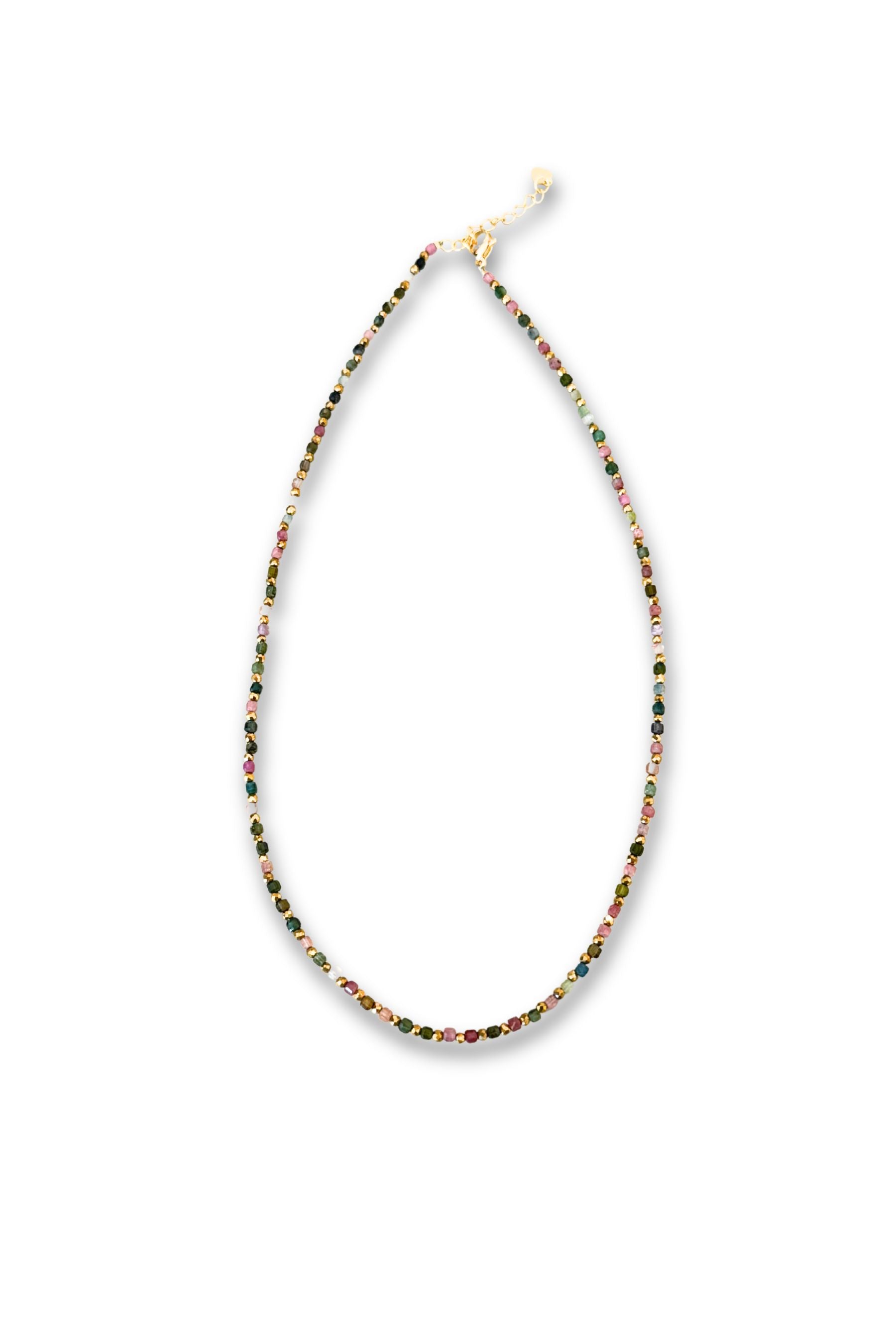 Necklace | Alternate Tourmaline Stone &amp; Hematite