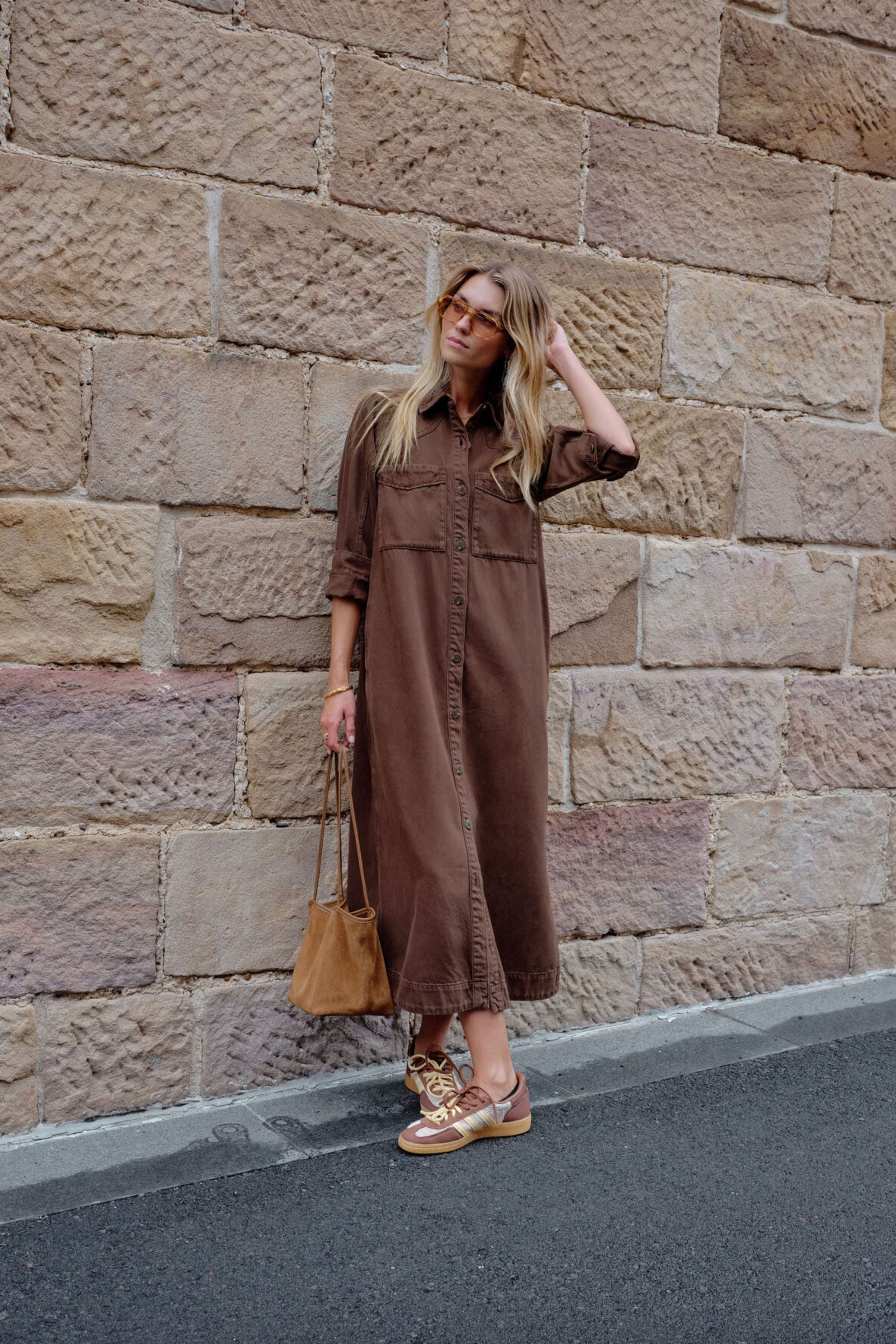 Rae Long Sleeve Dress | Chocolate