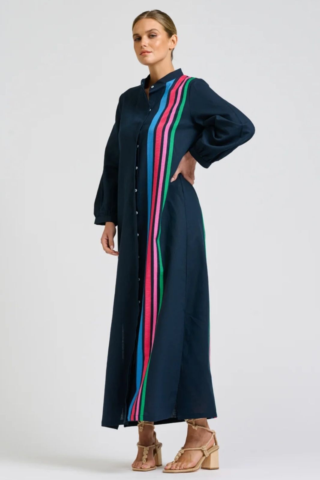 Anna Longline Dress | French Navy
