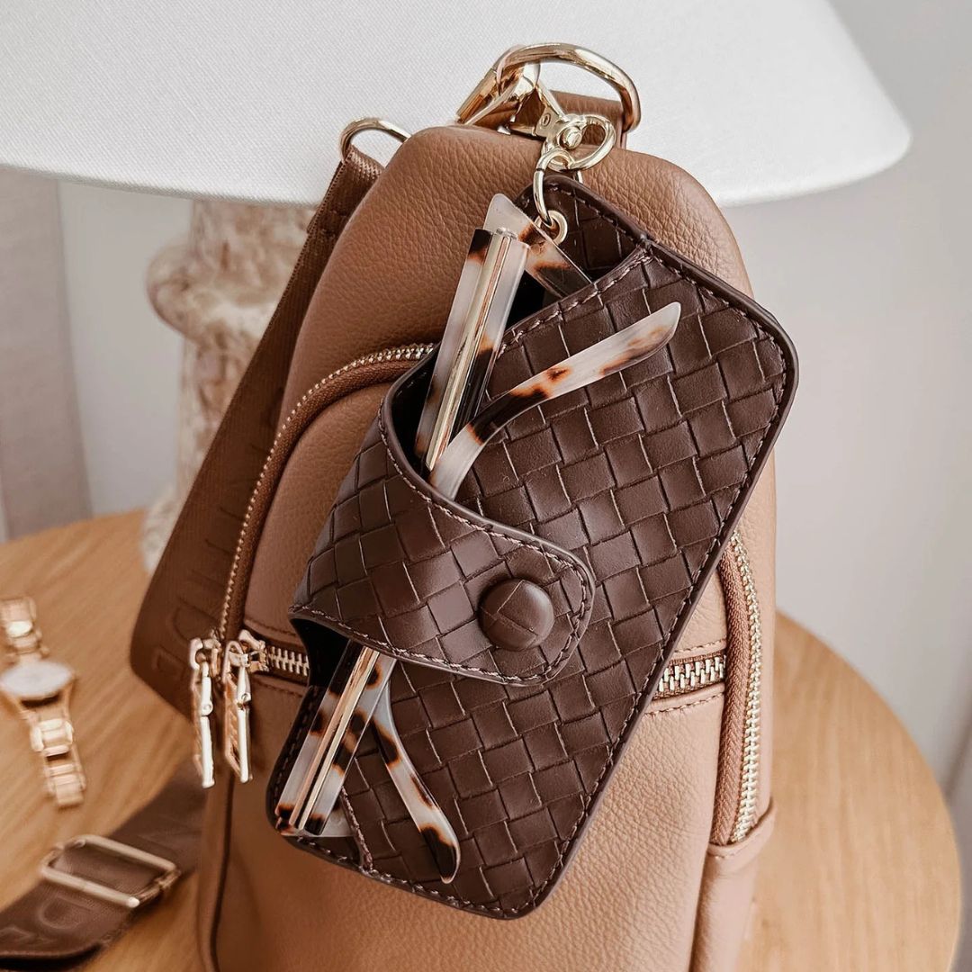 Sunglass Case | Woven Chocolate