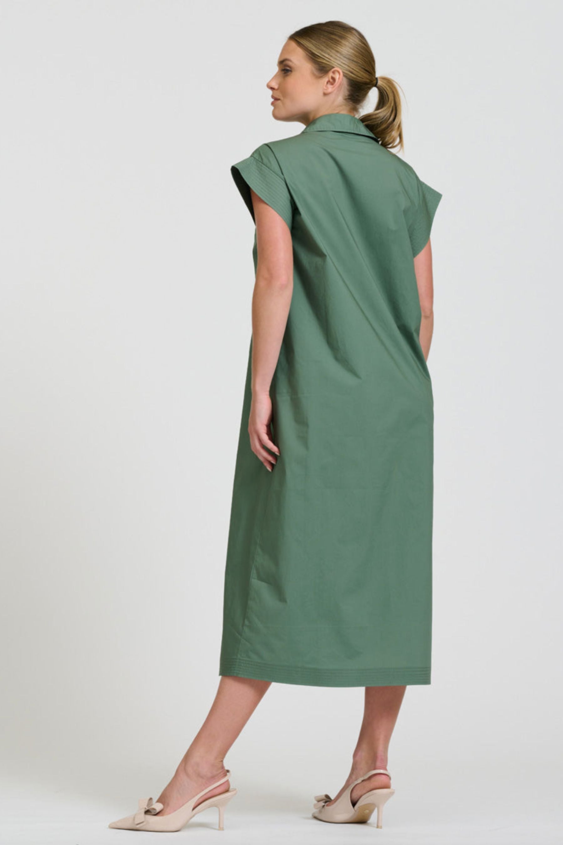 The Fifi Shirt Dress | Sage
