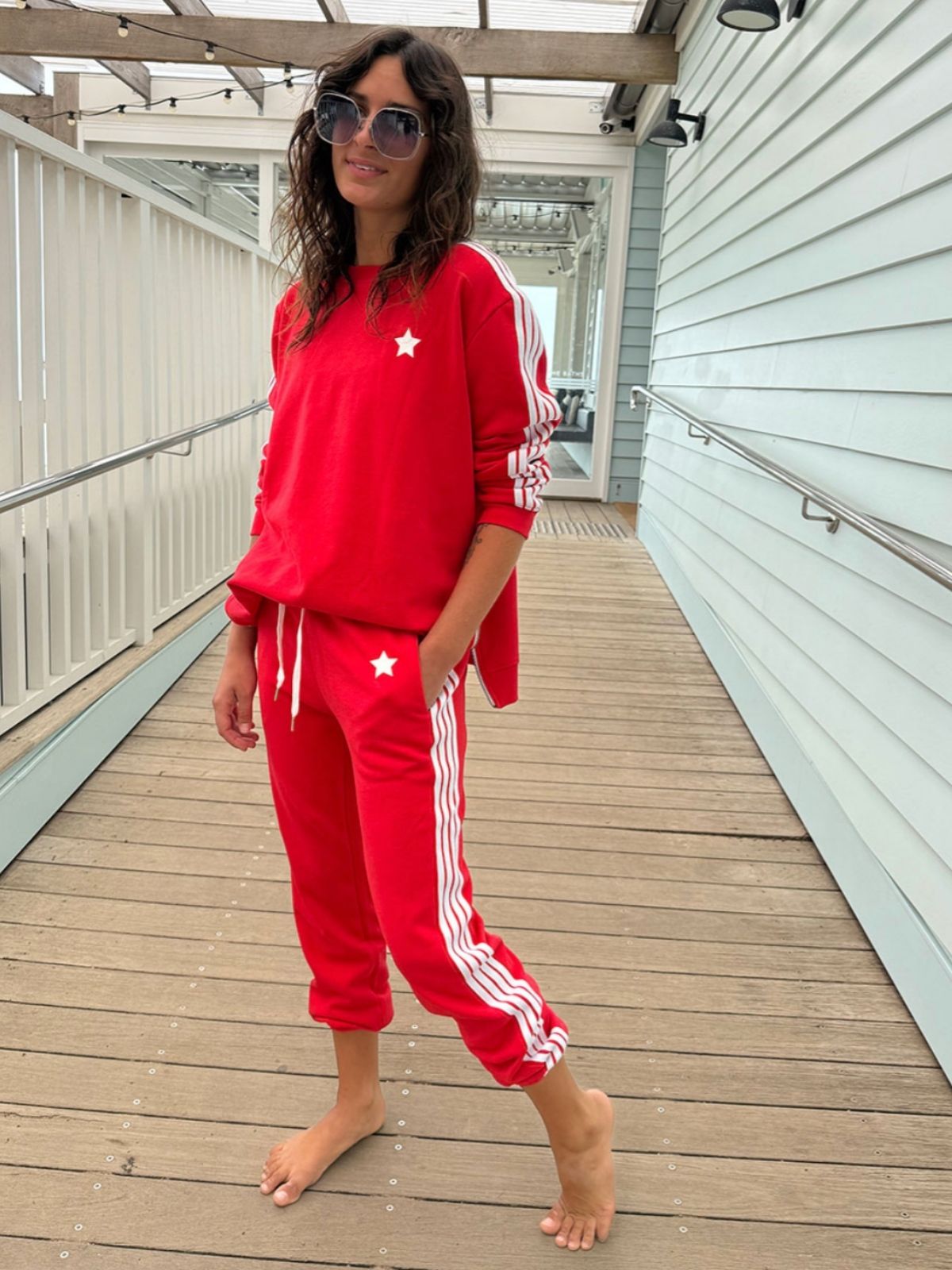 Track Pants | Red / White