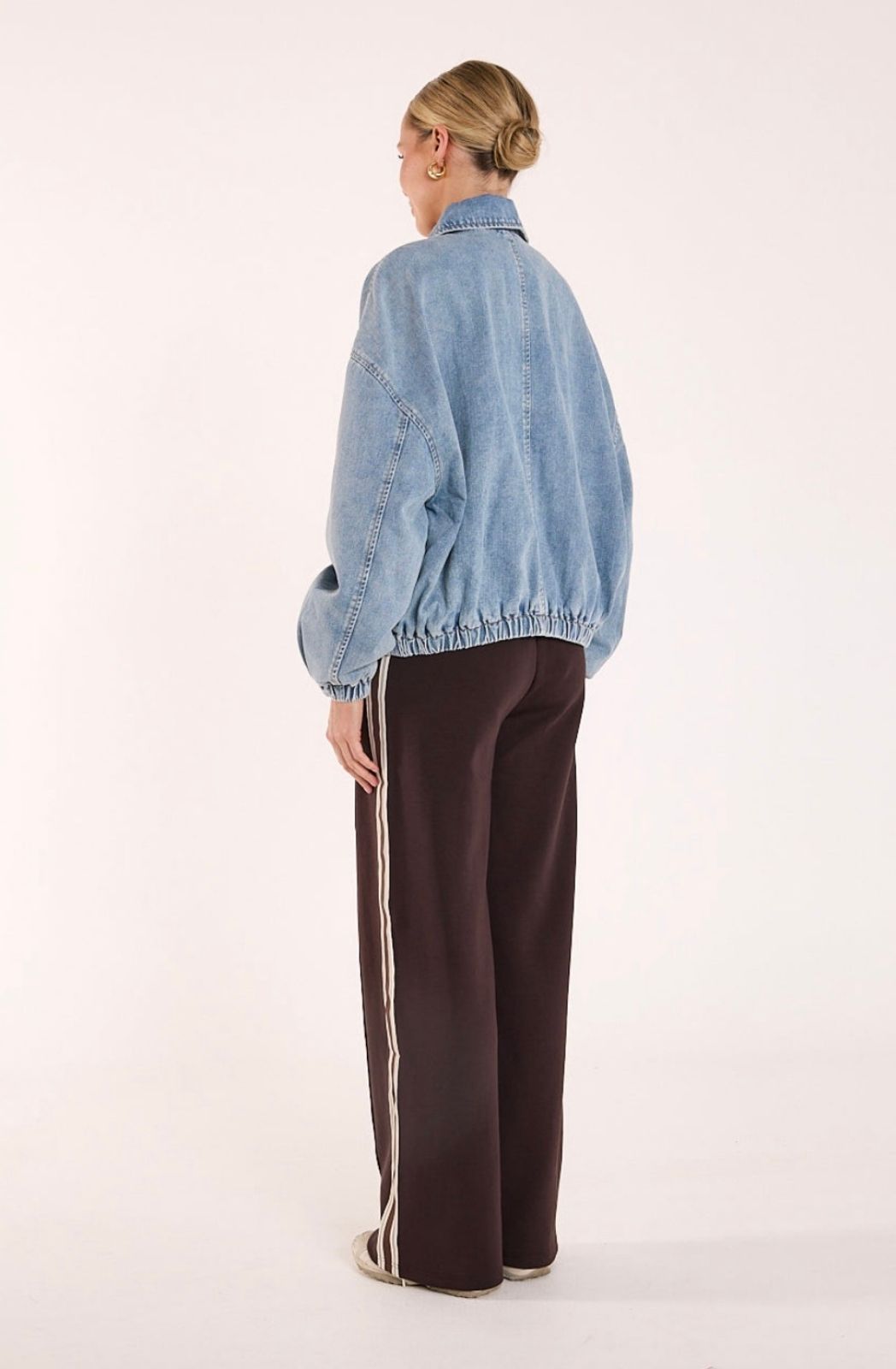Harrie Denim Bomber | Washed Blue