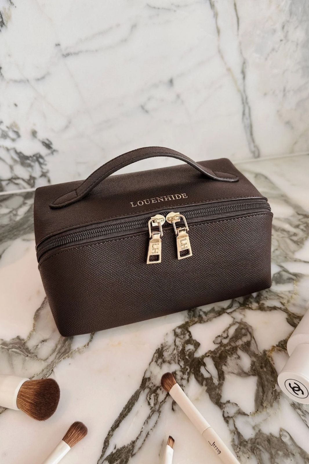 Ellis Makeup Bag | Chocolate