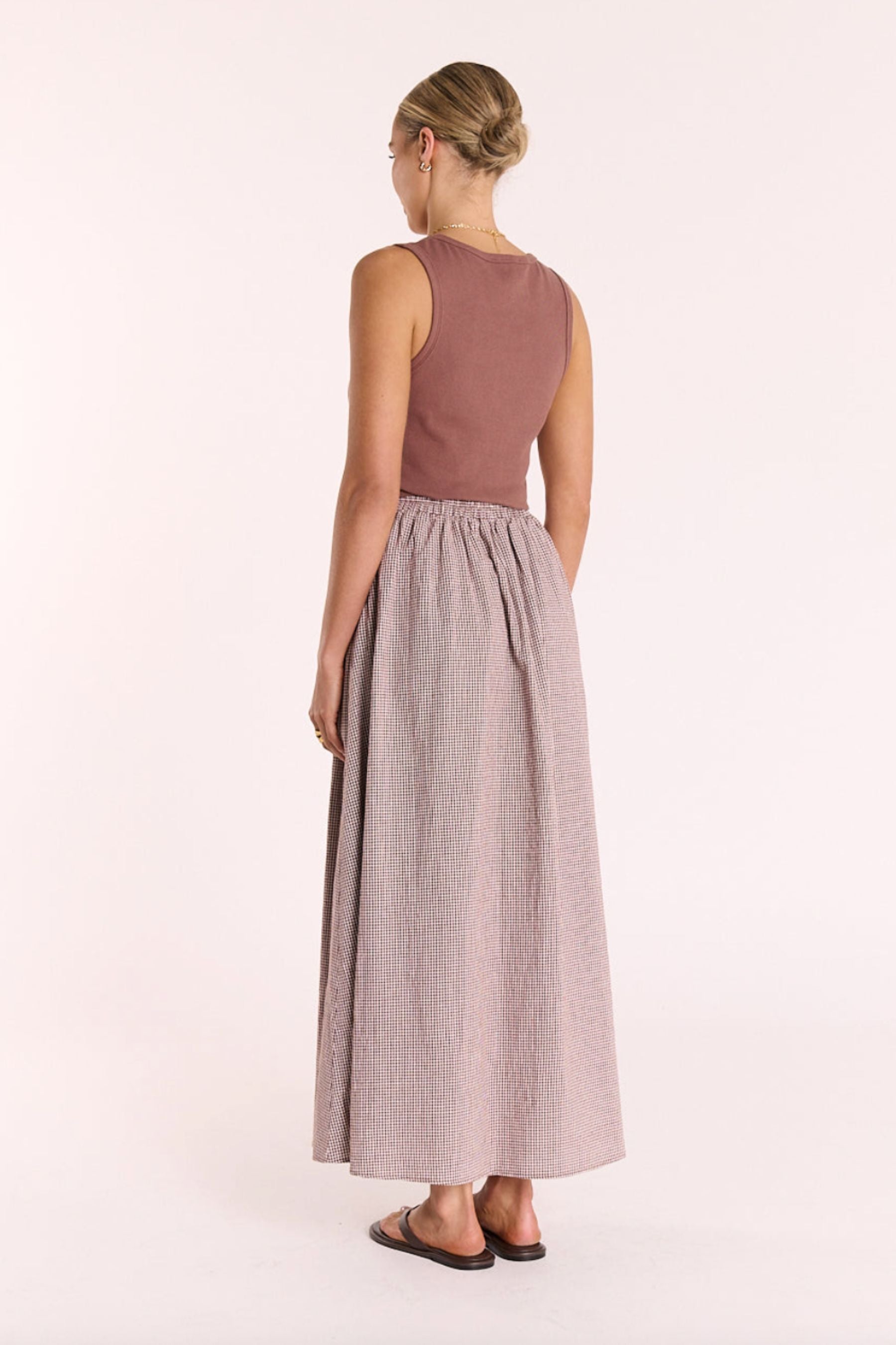 Lotte Skirt | Chocolate Gingham