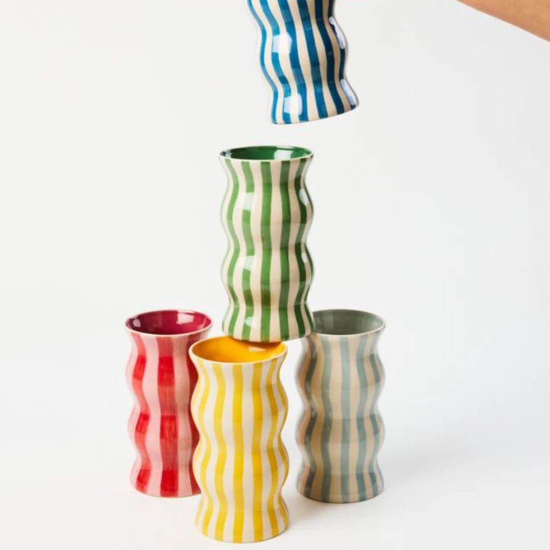 Palma Navy Stripe Vase