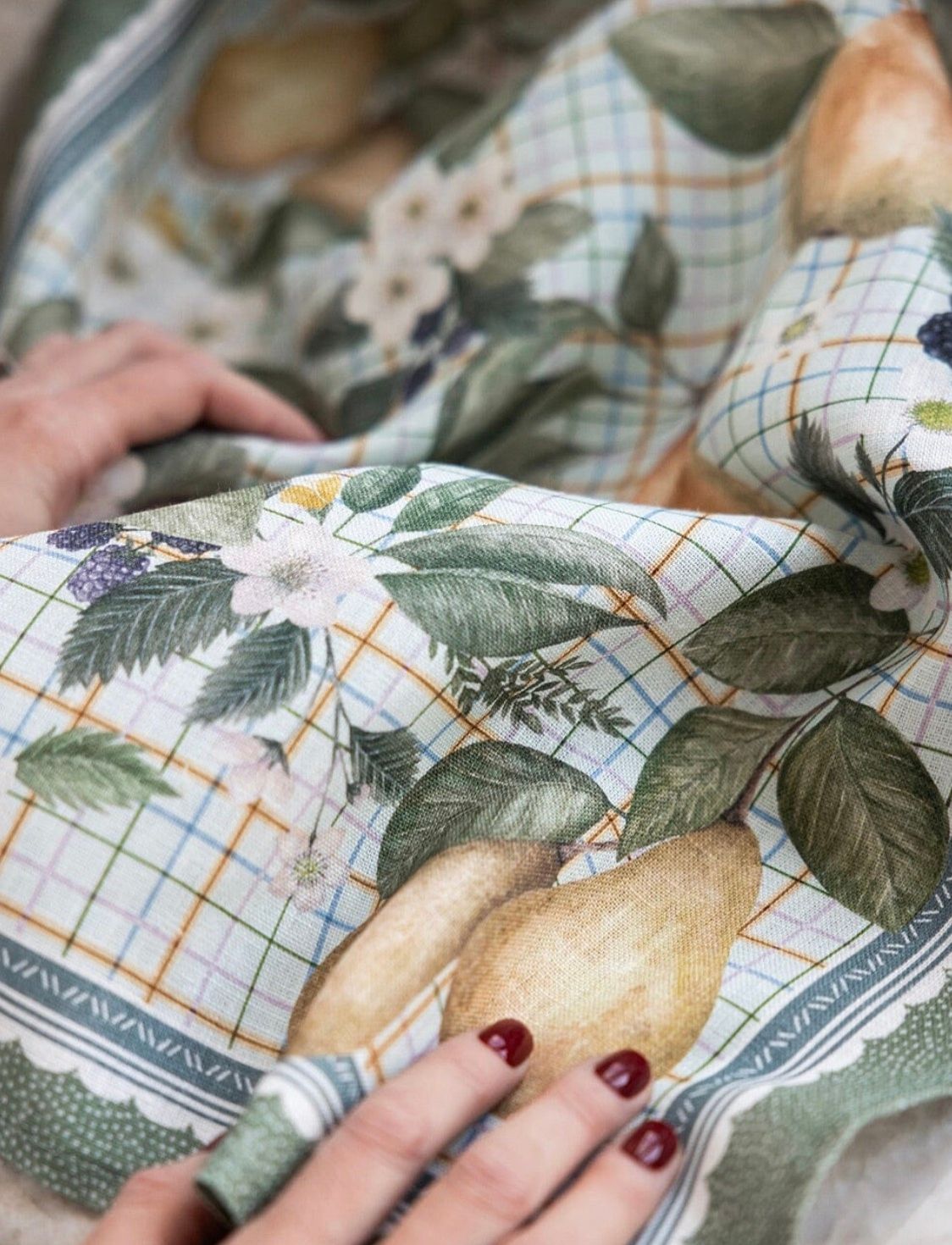 Pear Linen Tea Towel