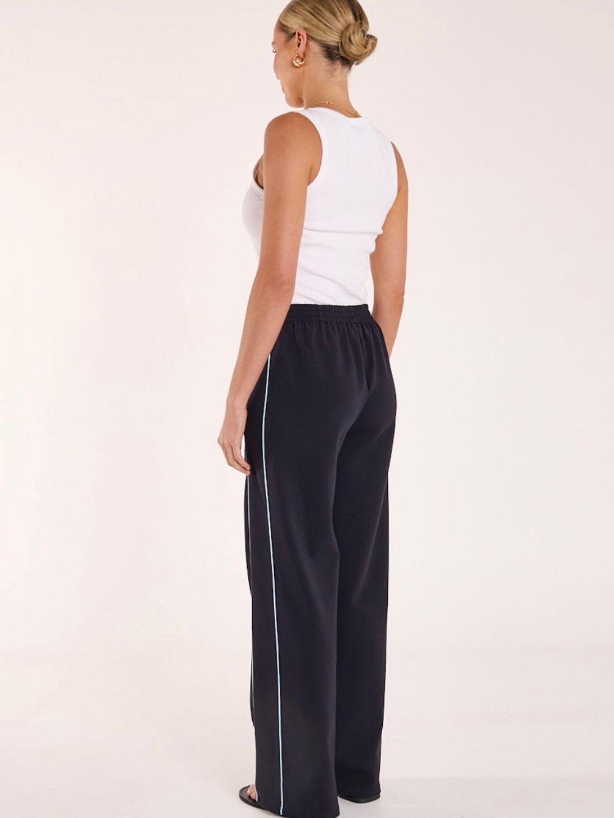 Noah Wide Pant | Navy Stripe
