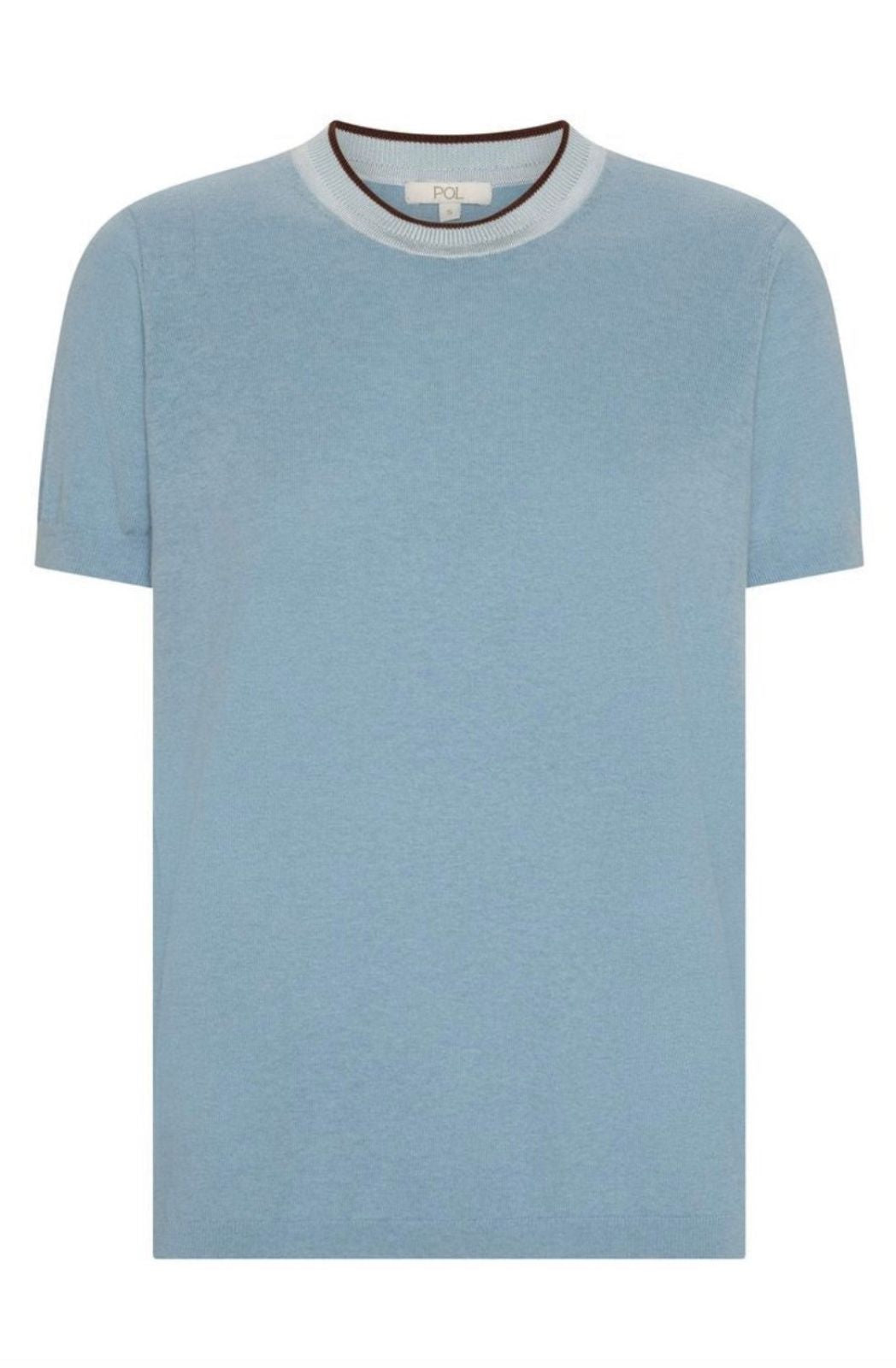 Dillon Tee With Tipping | Blue/Choc