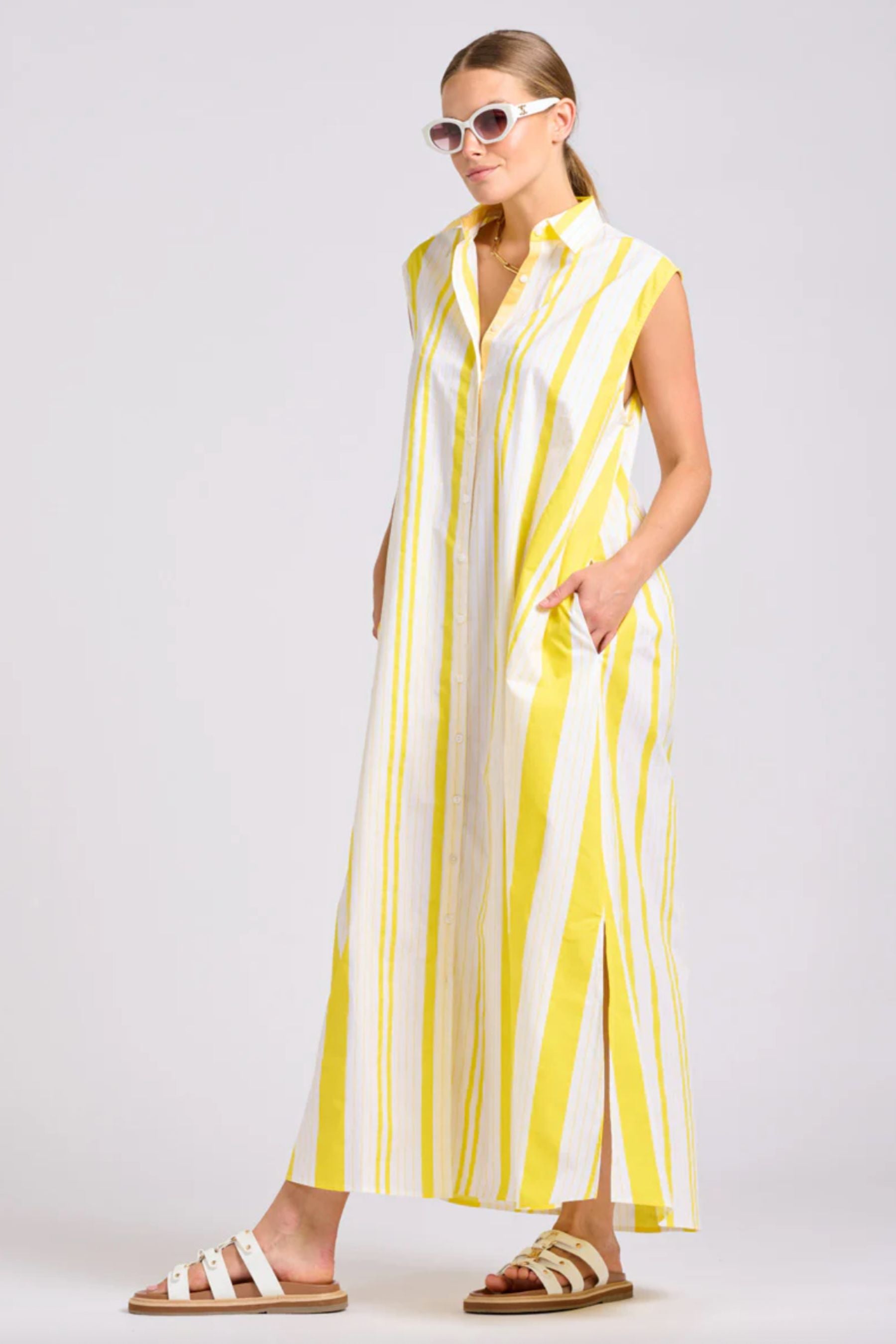 The Sabine Dress | Sunrise Retro Stripe
