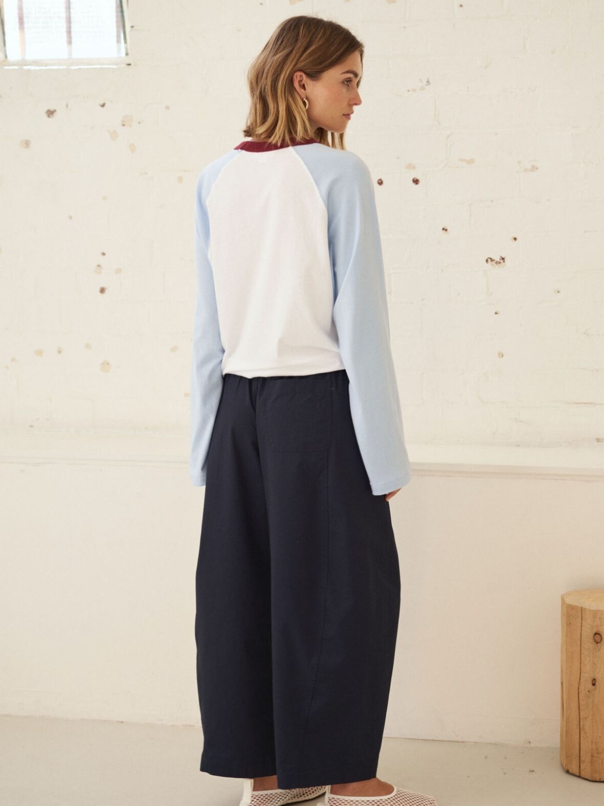 Bella Barrel Pant | True Navy