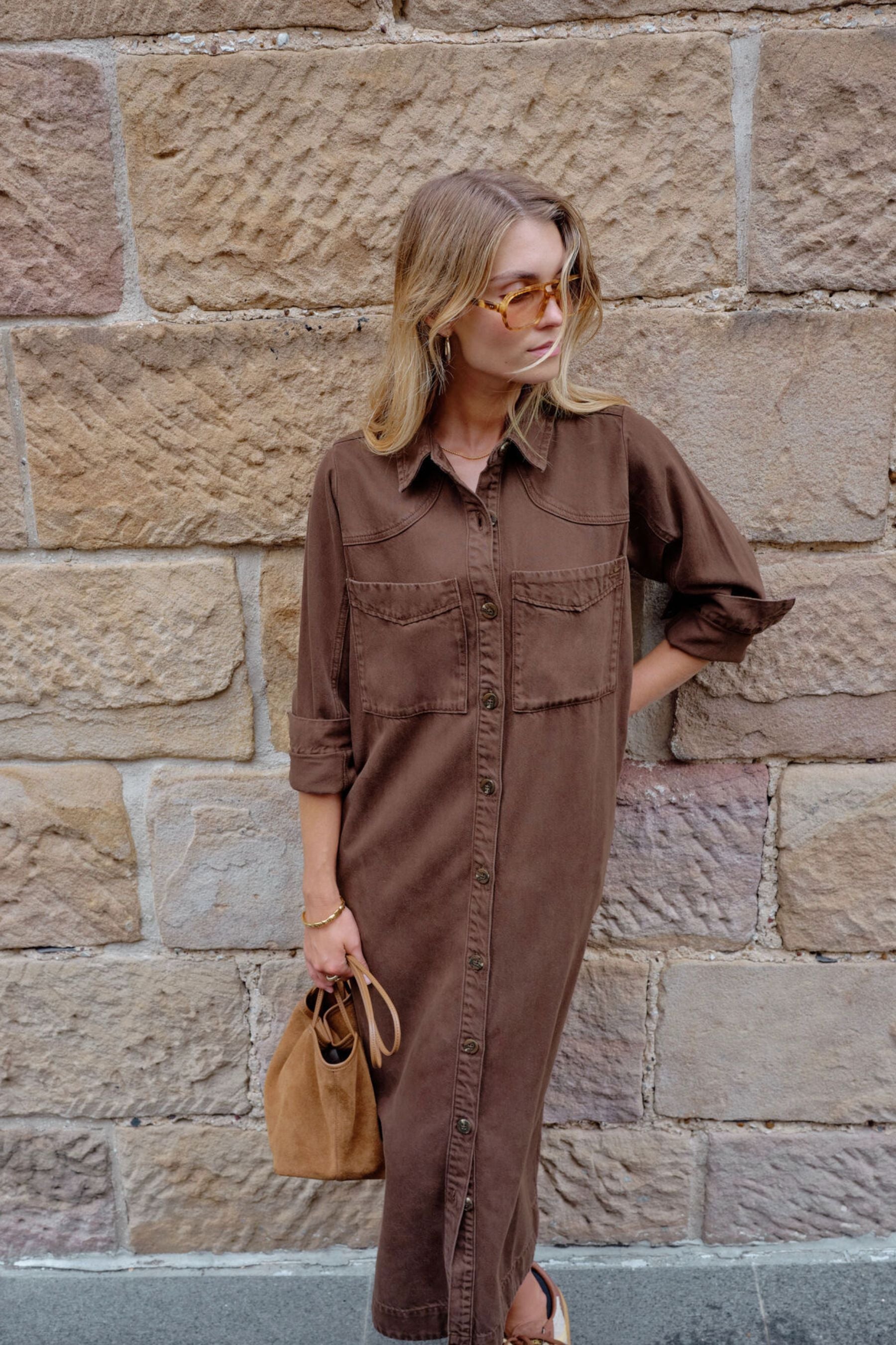 Rae Long Sleeve Dress | Chocolate