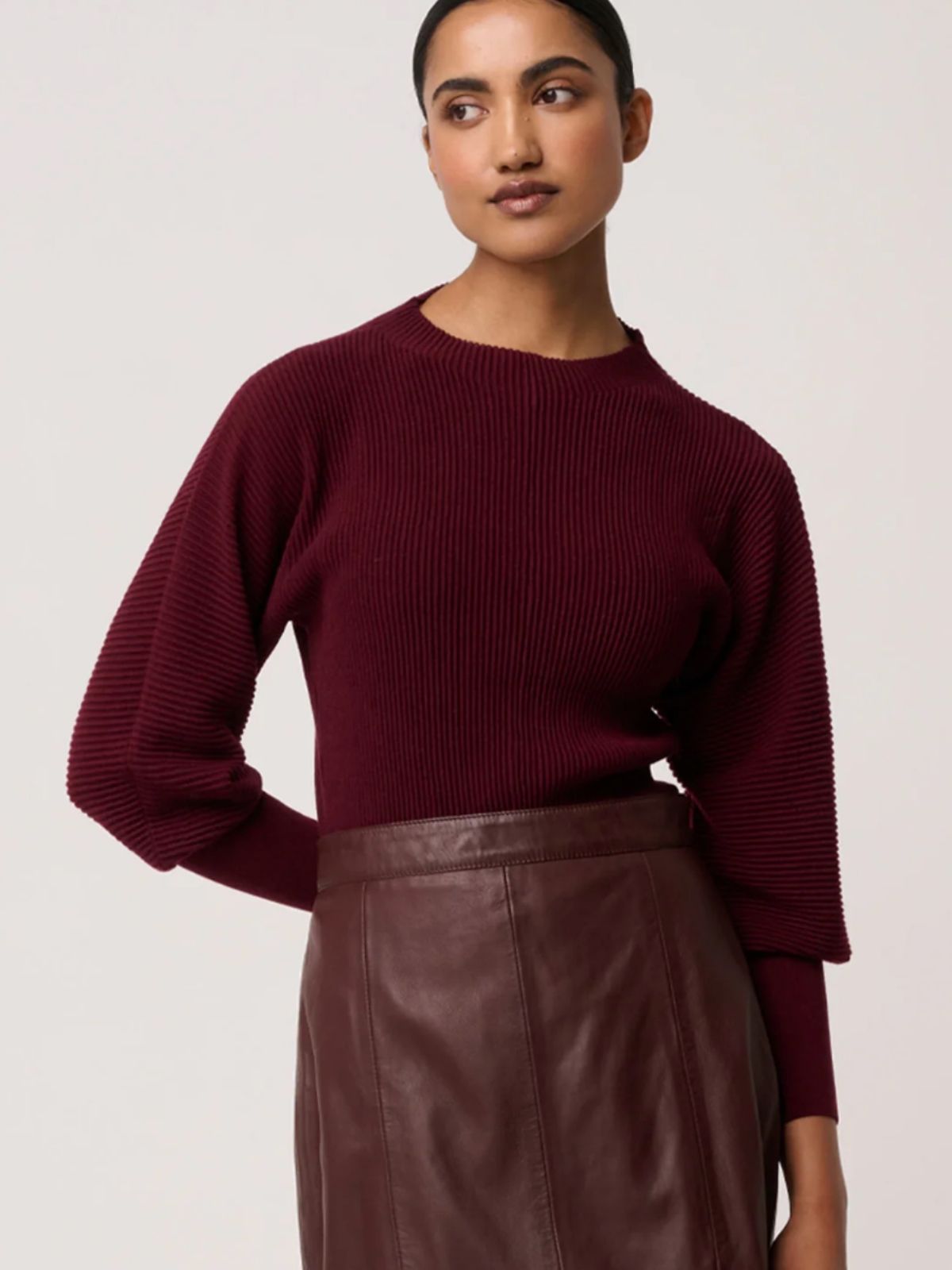 Roselle Merino Knit | Bordeaux