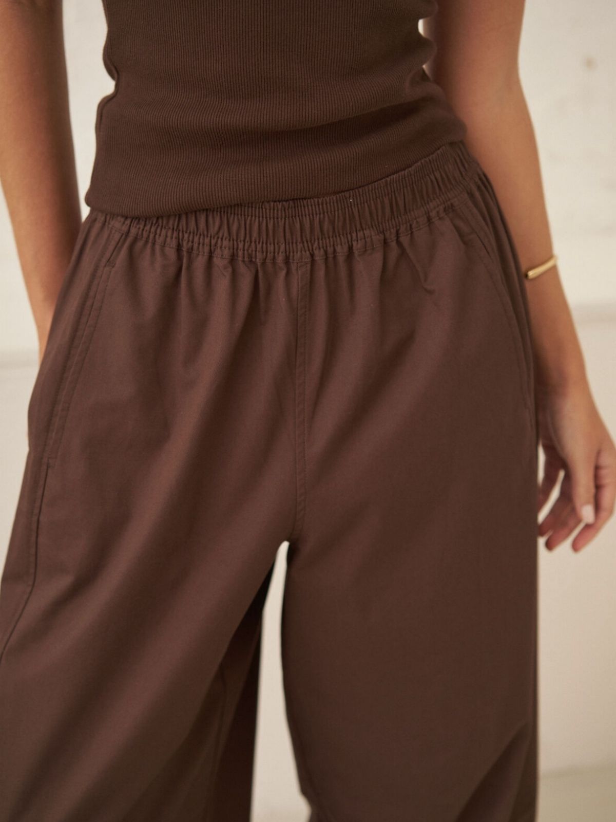 Bella Barrel Pant | Brunette
