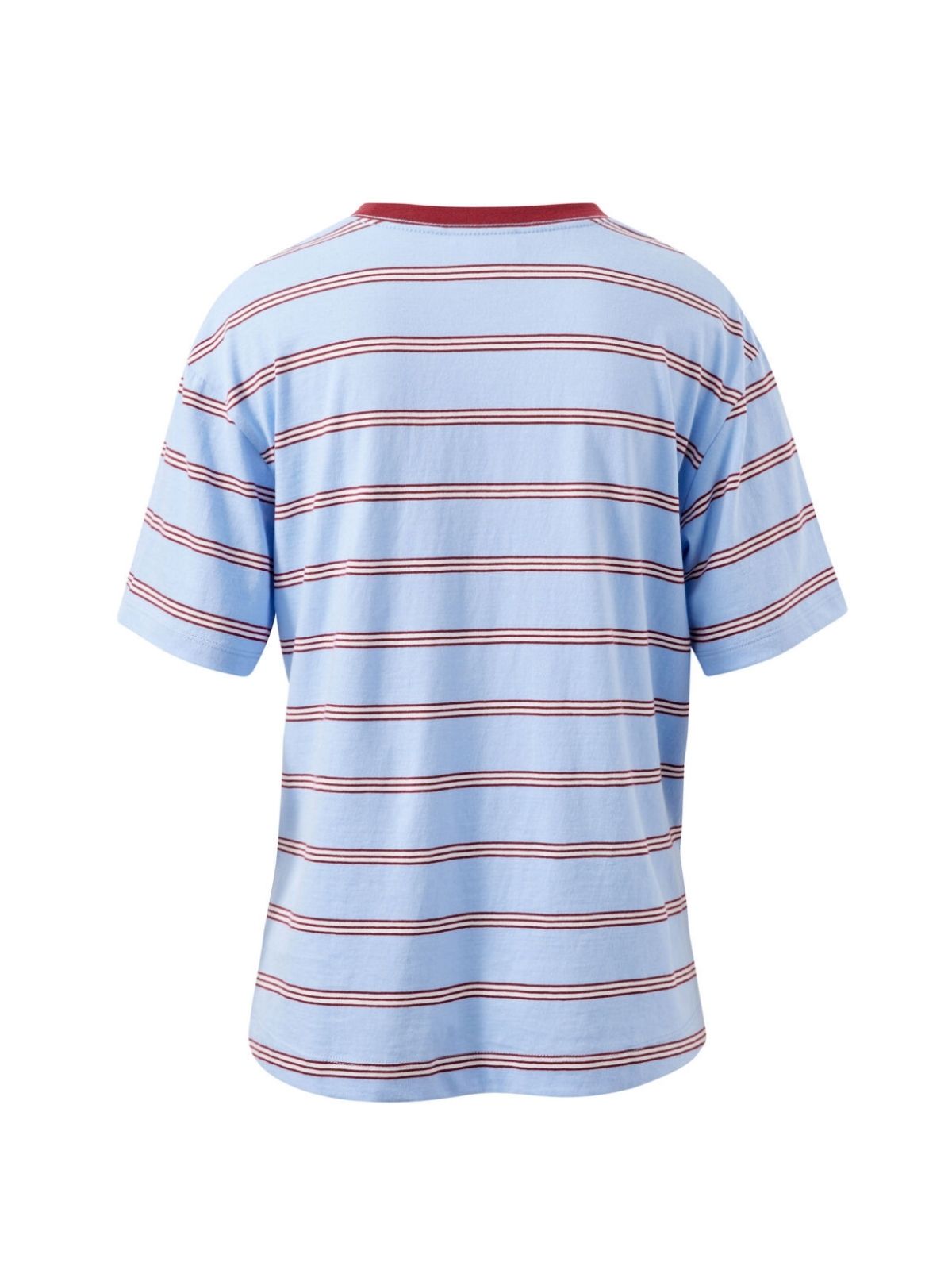 Stevie Slouchy Tee | China Blue/Mulberry White Stripe