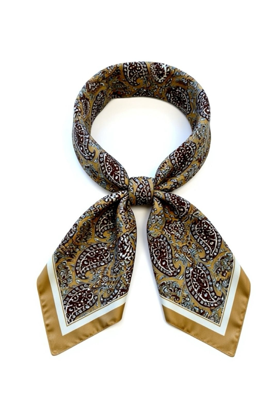 Scarf | Chocolate + Gold Paisley