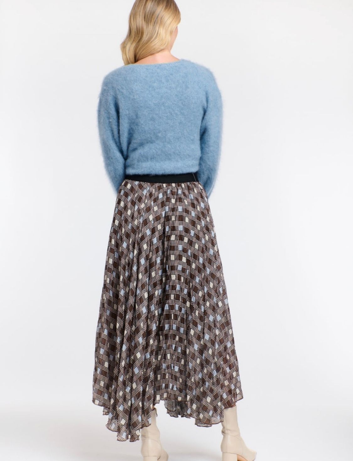 Westwood Check Skirt | Blue/Brown