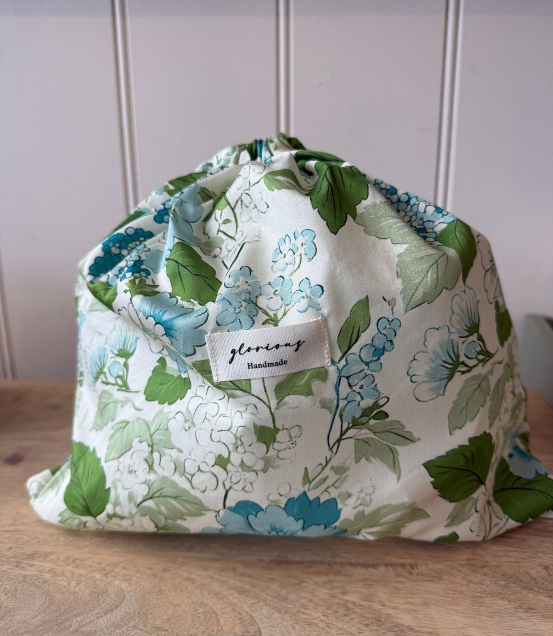 Liberty Floral Dilly Bag | Large Green &amp; Blue Floral