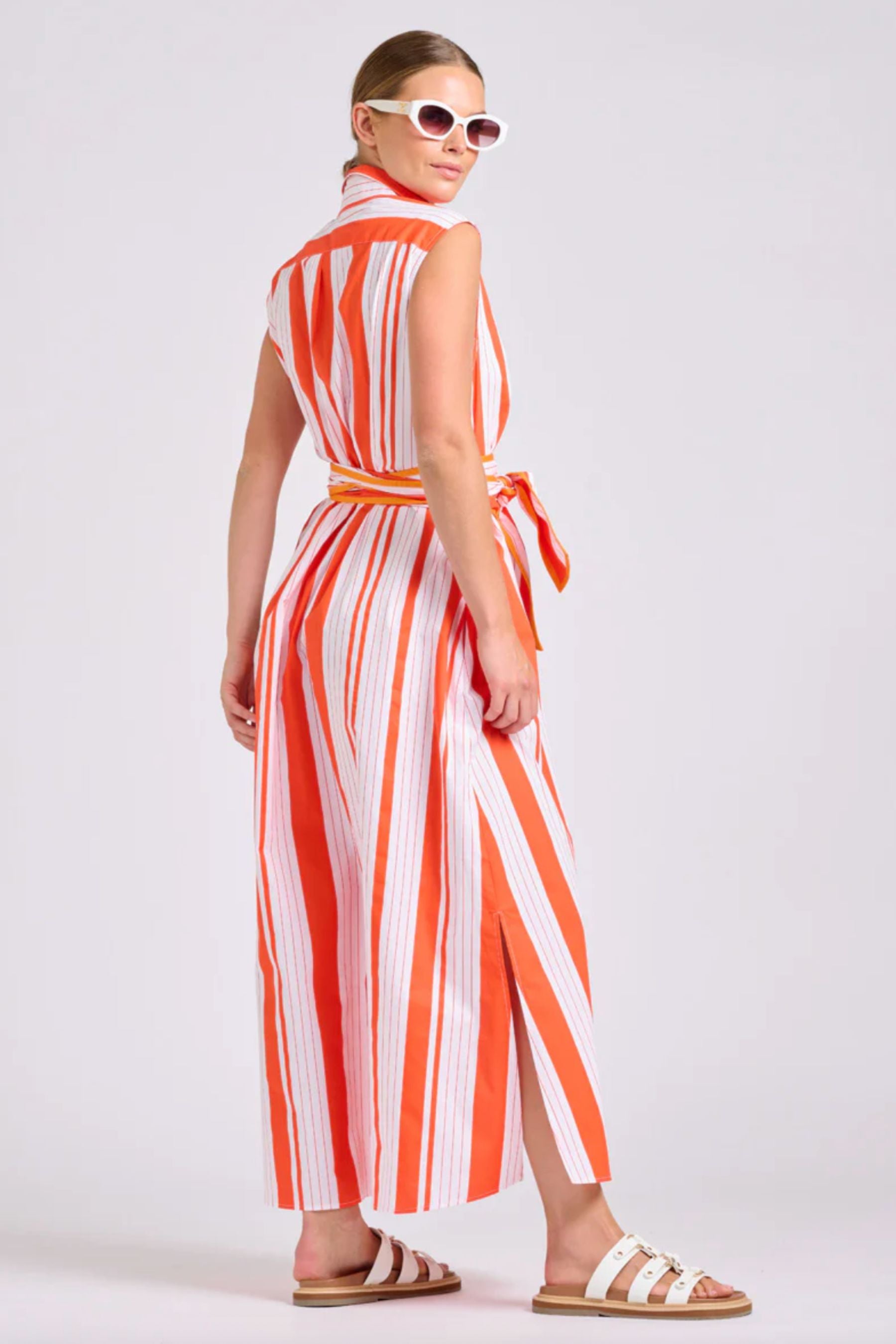 The Sabine Dress | Sunset Retro Stripe