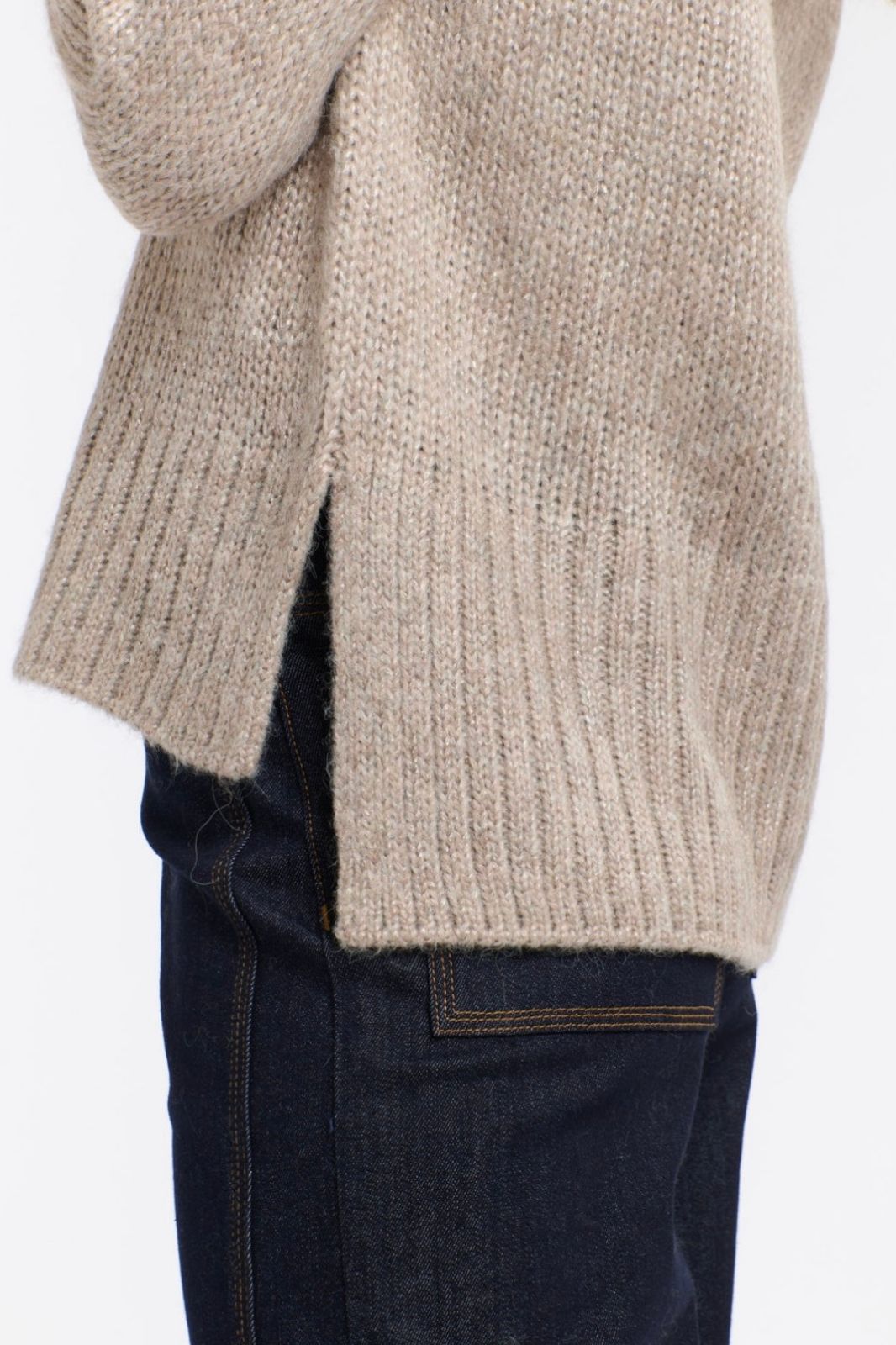 Cleo Lurex Knit | Champagne