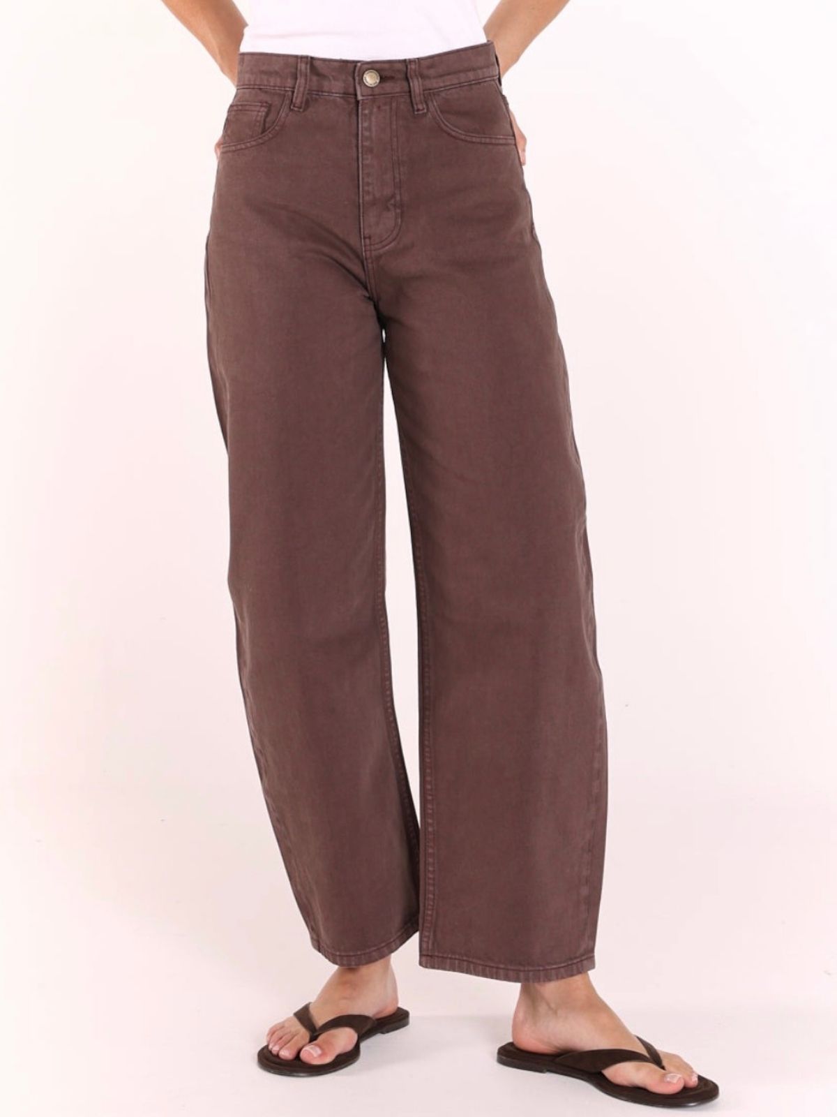 Lola Barrel Jean | Chocolate