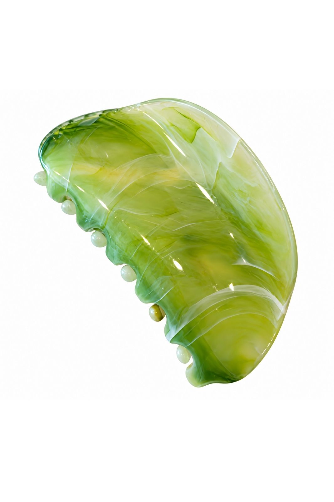 Curved Claw Clip | Pistachio Swirl