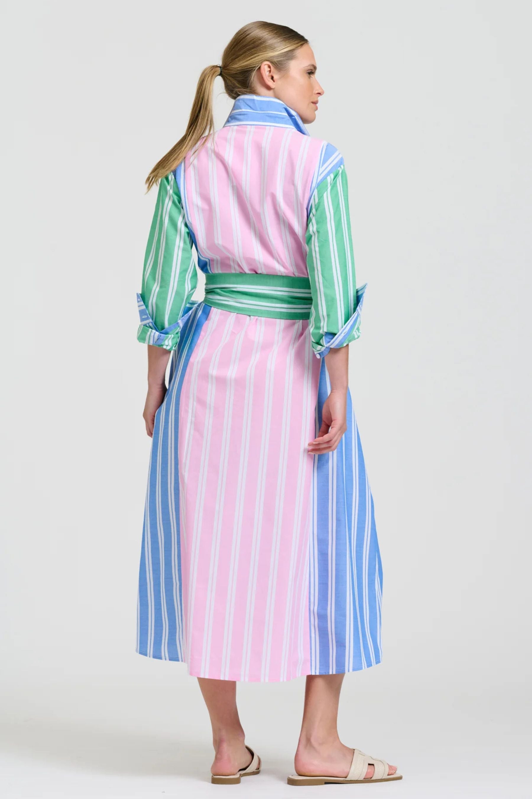 Bijou Longline Shirtdress | Stripe Combo