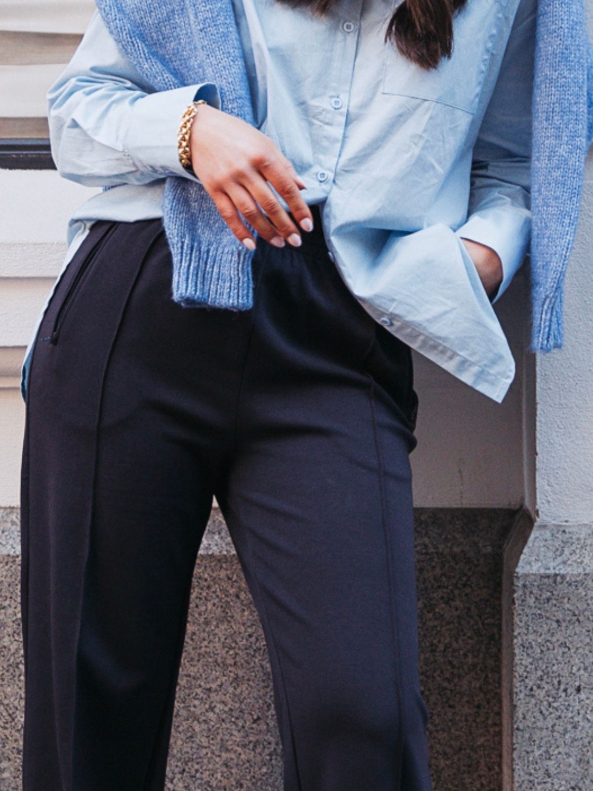 Noah Wide Pant | Navy