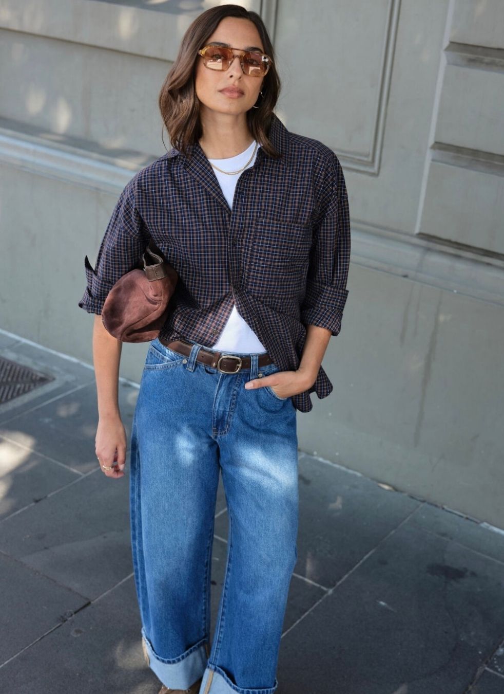 Frannie Cuffed Barrel Jean | Fresh Indigo
