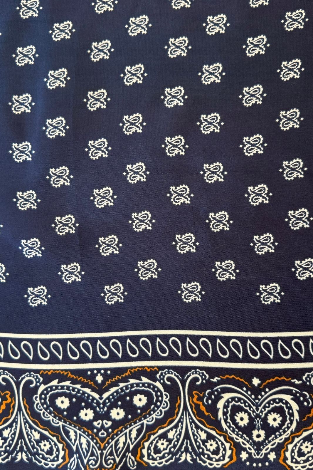 Scarf | Navy Choc Bandana Print