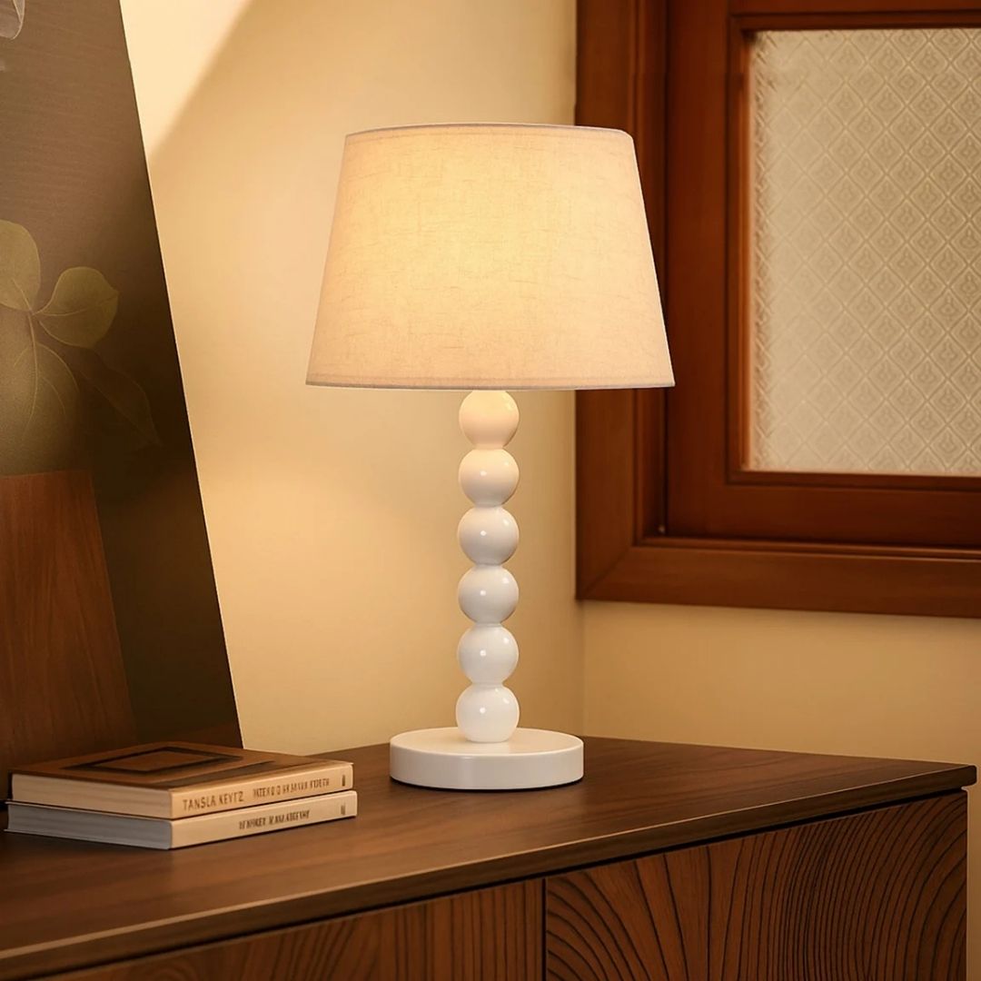 Pearl Ball Table Lamp | Whisper White