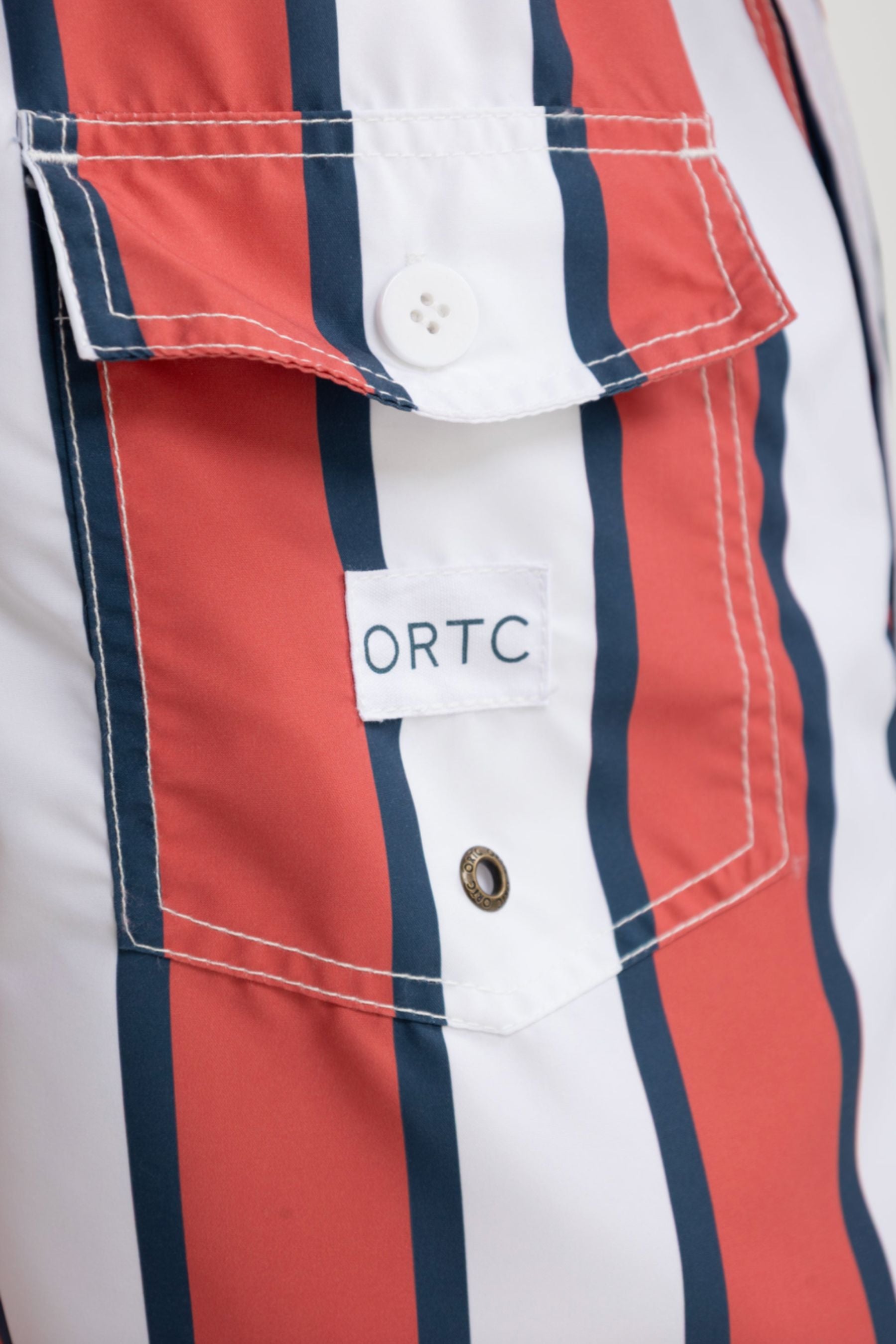 Hamelin Stripe Swim Shorts | Red