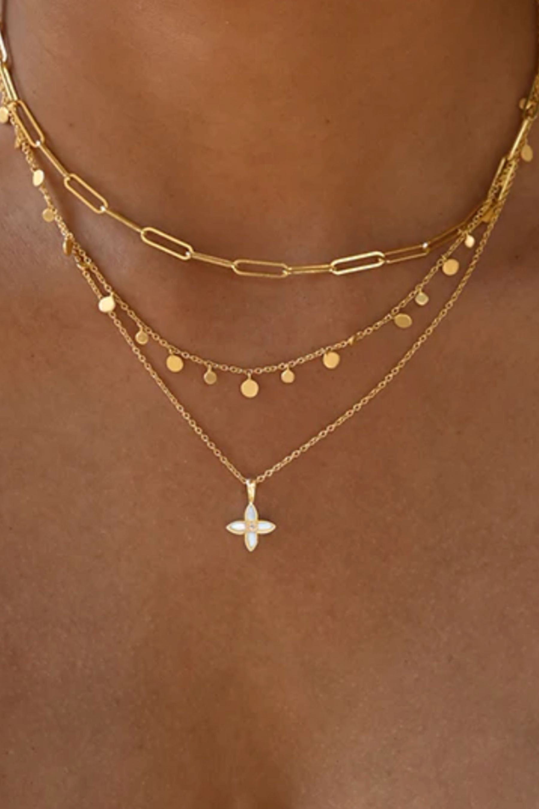 Desert Flower Charm With Necklace | 18KT YG Plate