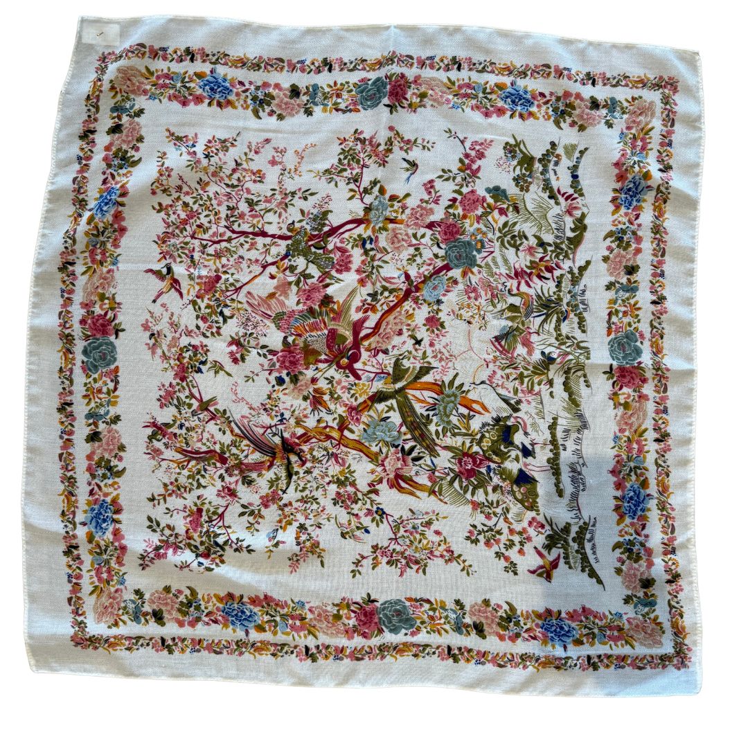 Scarf | Floral &amp; Bird Print