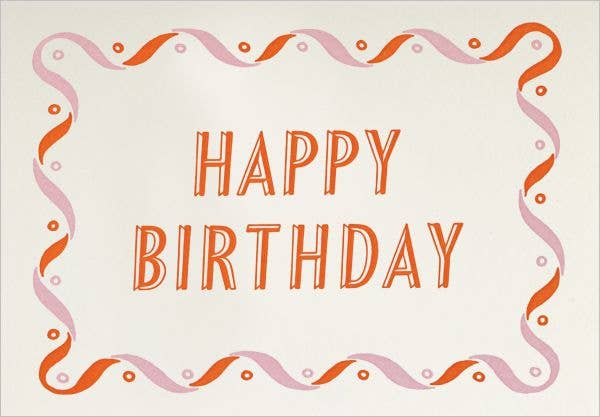 Mini Card-Pink and Orange Birthday