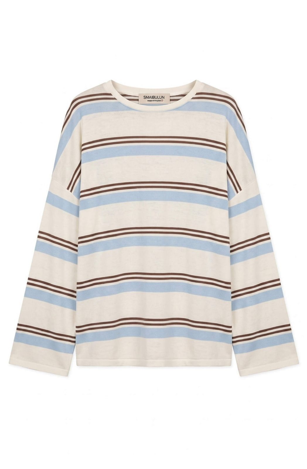 Tencel Stripe Knit | Natural, Blue &amp; Chocolate