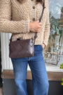 Large Weave Crossbody Bag | Chocolate